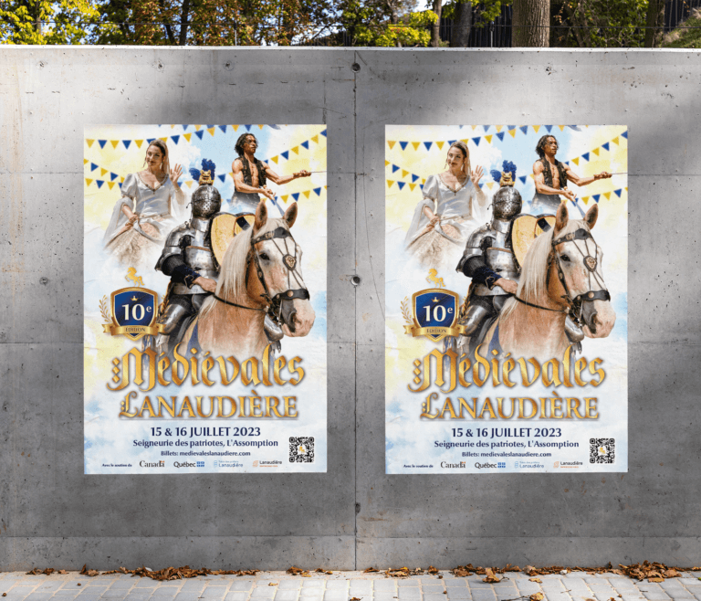 Affiche des Médiévales Lanaudière : Une représentation vibrante et captivante d'un événement à thème médiéval